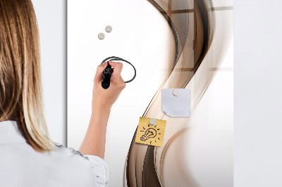 Glass dry erase board magnetic Wave abstraction
