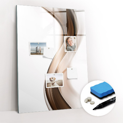 Glass dry erase board magnetic Wave abstraction