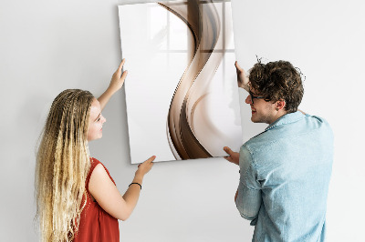 Glass dry erase board magnetic Wave abstraction