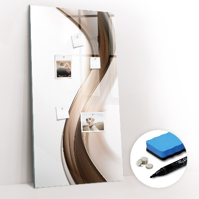 Glass dry erase board magnetic Wave abstraction