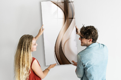 Glass dry erase board magnetic Wave abstraction