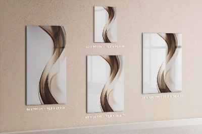 Glass dry erase board magnetic Wave abstraction