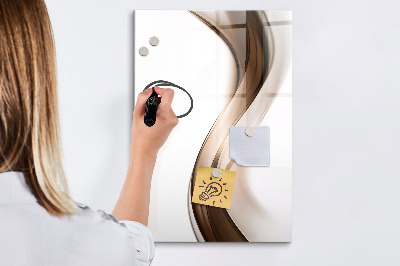 Glass dry erase board magnetic Wave abstraction