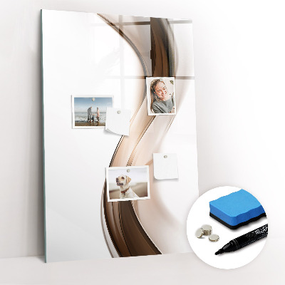 Glass dry erase board magnetic Wave abstraction