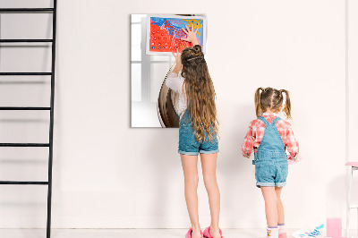 Glass dry erase board magnetic Wave abstraction