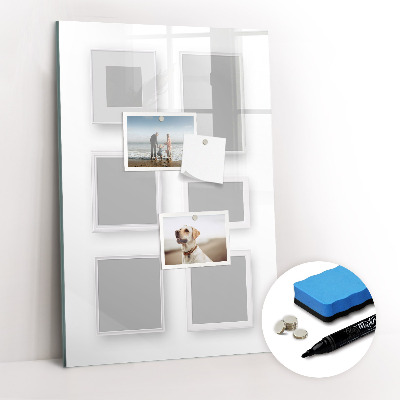 Glass dry erase board magnetic Flowers Roses