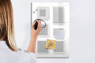 Glass dry erase board magnetic Flowers Roses