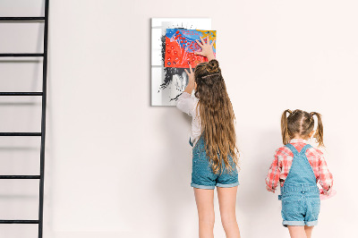 Glass dry erase board magnetic Vision board