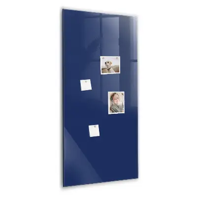 Magnetic glass dry erase board in navy blue
