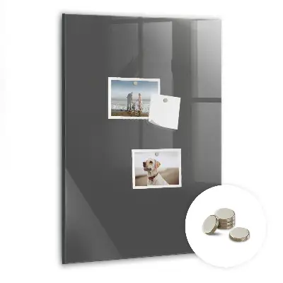 Magnetic wall board in gray
