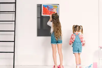 Magnetic wall board in gray
