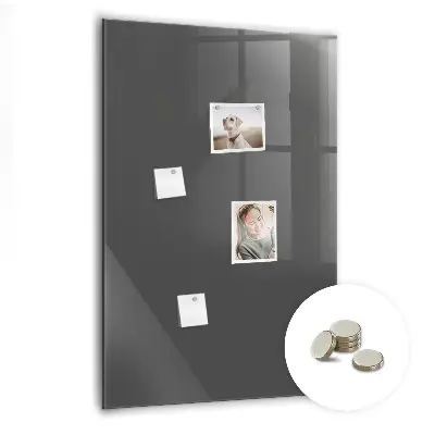Magnetic wall board in gray