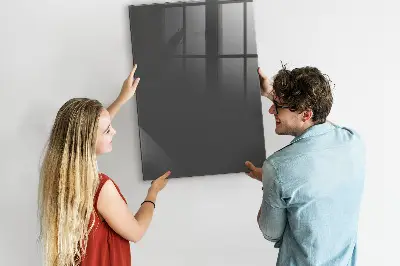 Magnetic wall board in gray