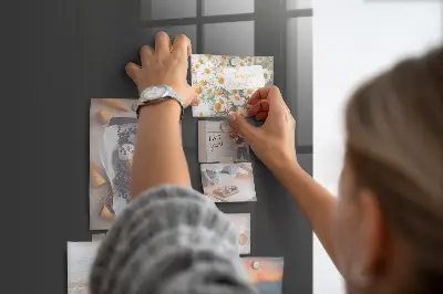 Magnetic wall board in gray