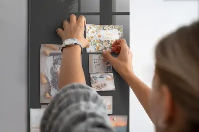 Magnetic wall board in gray