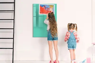 Turquoise magnetic wall board