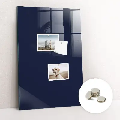 Dark navy blue magnetic wall board