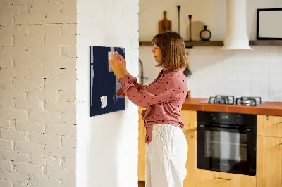 Dark navy blue magnetic wall board