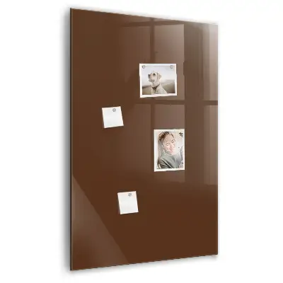 Brown magnetic glass dry erase board