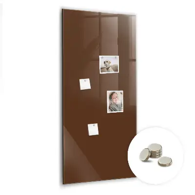 Brown magnetic glass dry erase board