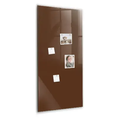 Brown magnetic glass dry erase board