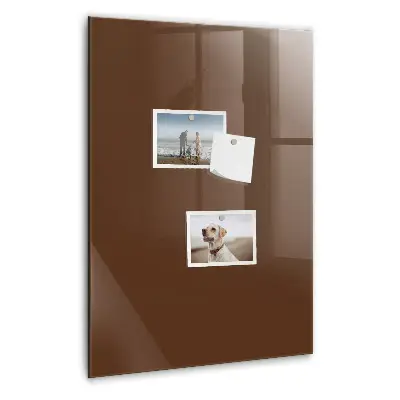 Brown magnetic glass dry erase board