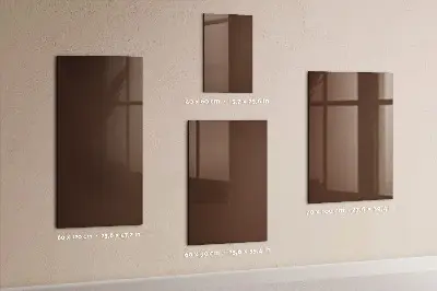 Brown magnetic glass dry erase board