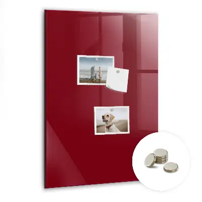 Magnetic glass dry erase board Burgundy color