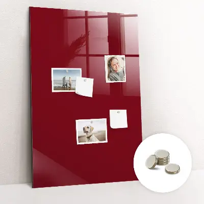 Magnetic glass dry erase board Burgundy color