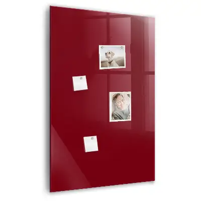 Magnetic glass dry erase board Burgundy color