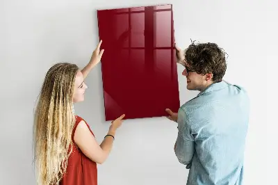 Magnetic glass dry erase board Burgundy color
