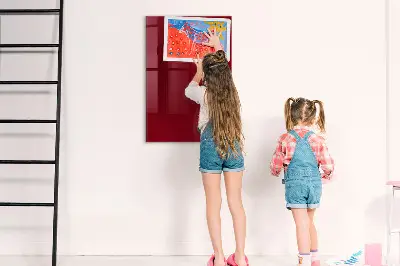 Magnetic glass dry erase board Burgundy color