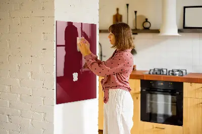 Magnetic glass dry erase board Burgundy color