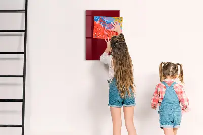 Magnetic glass dry erase board Burgundy color