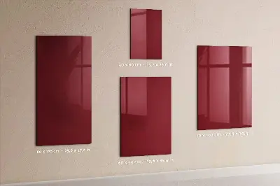 Magnetic glass dry erase board Burgundy color
