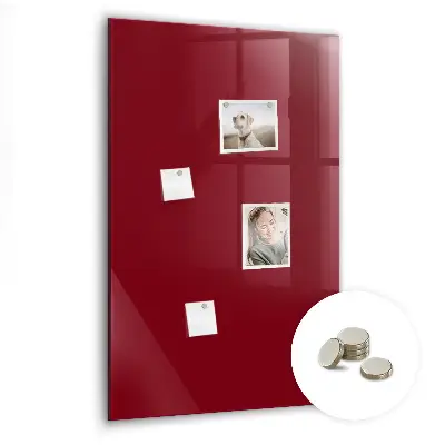 Magnetic glass dry erase board Burgundy color