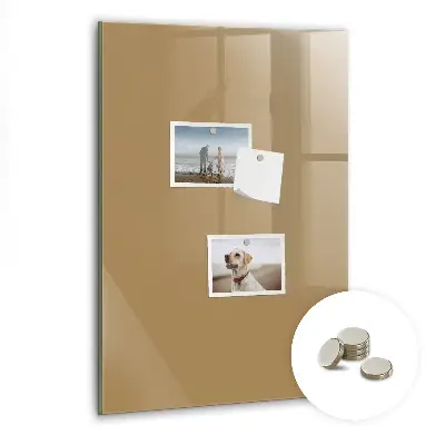Magnetic wall board in dark beige