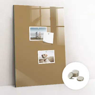 Magnetic wall board in dark beige