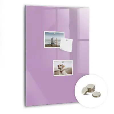 Magnetic glass dry erase board in lilac