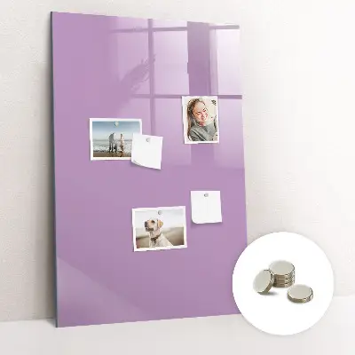 Magnetic glass dry erase board in lilac