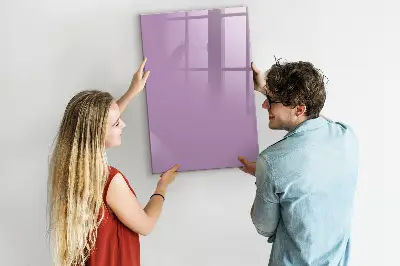 Magnetic glass dry erase board in lilac