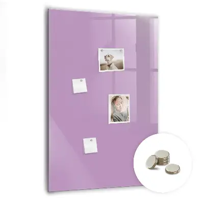 Magnetic glass dry erase board in lilac