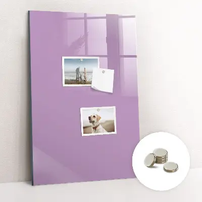 Magnetic glass dry erase board in lilac
