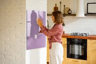 Magnetic glass dry erase board in lilac