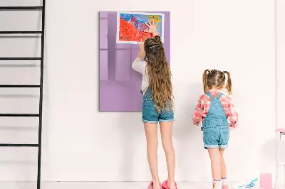 Magnetic glass dry erase board in lilac