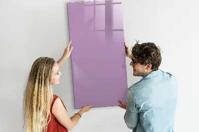 Magnetic glass dry erase board in lilac