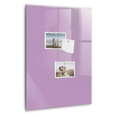 Magnetic glass dry erase board in lilac