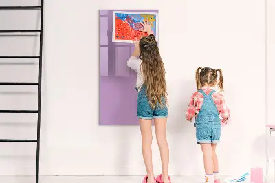 Magnetic glass dry erase board in lilac