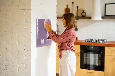 Magnetic glass dry erase board in lilac