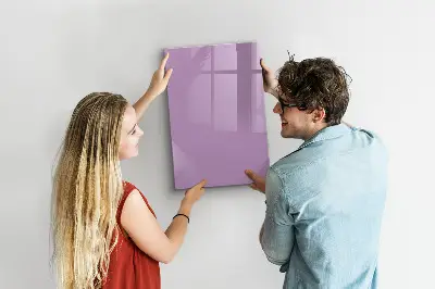 Magnetic glass dry erase board in lilac